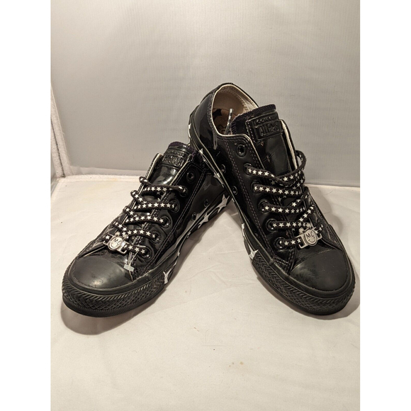 Converse Chuck Taylor Miley Cyrus Black Patent “Mickey “Low Top 6.5 Women Shoes - Picture 10 of 10